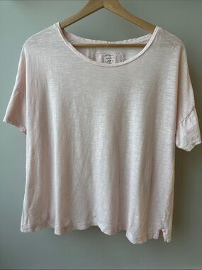 LOFT Soft Light Pink Vintage Wash Short Sleeve Tee